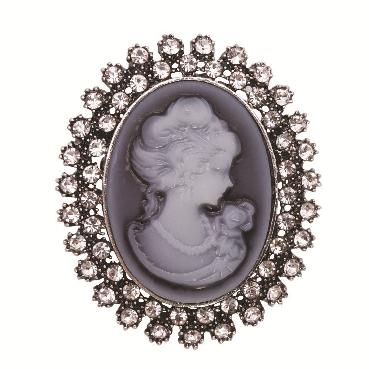 Vintage Portrait Brooch