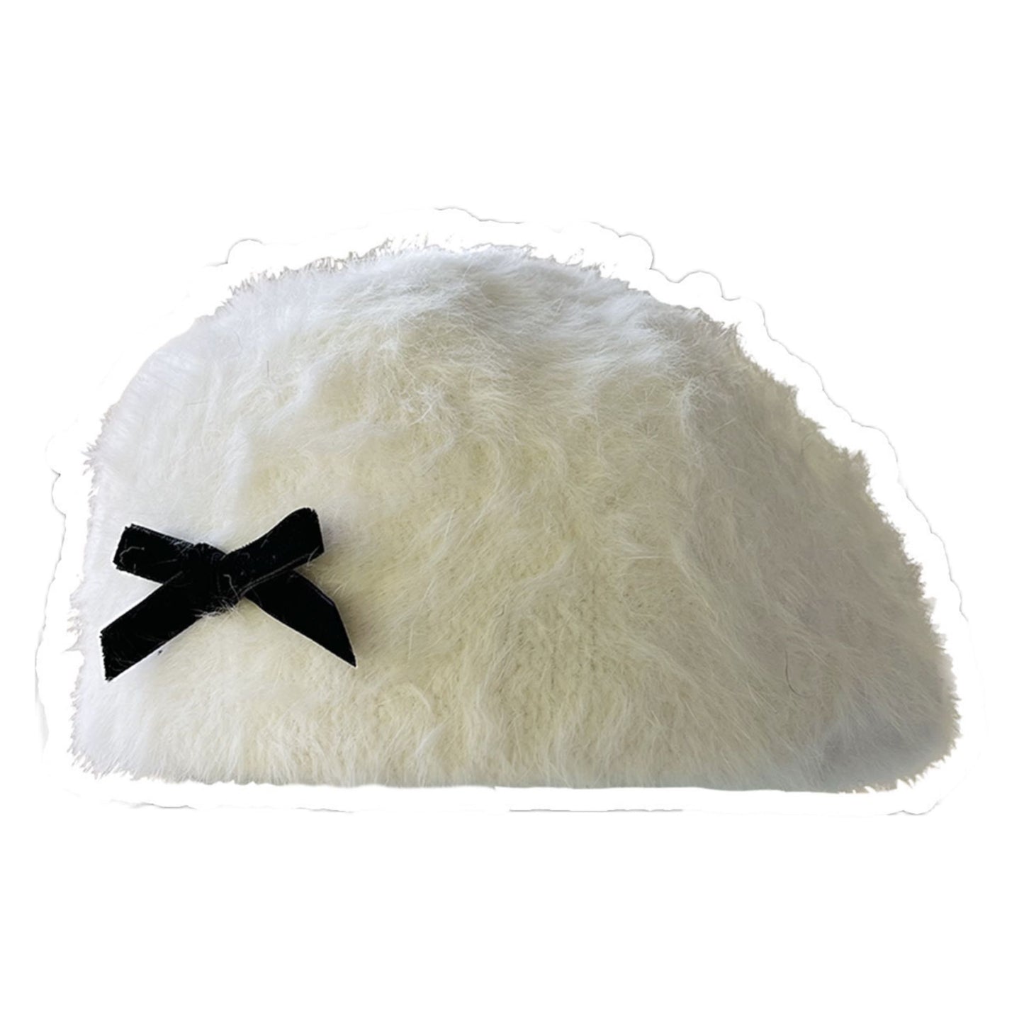 Chic Bow Fur Beret