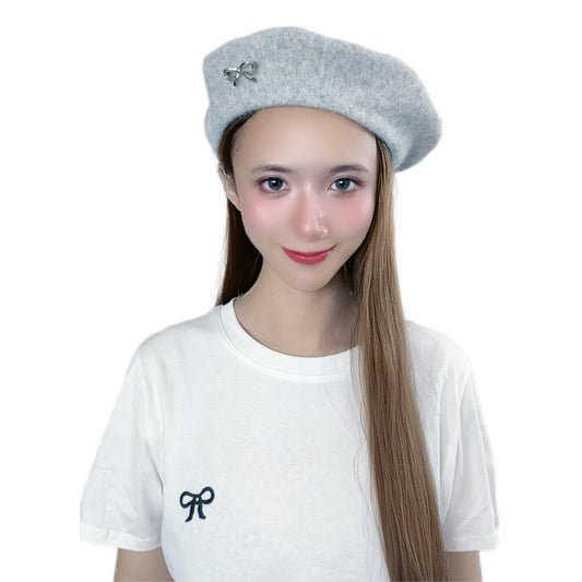 Princess Bow Beret with charming and elegant bow detail