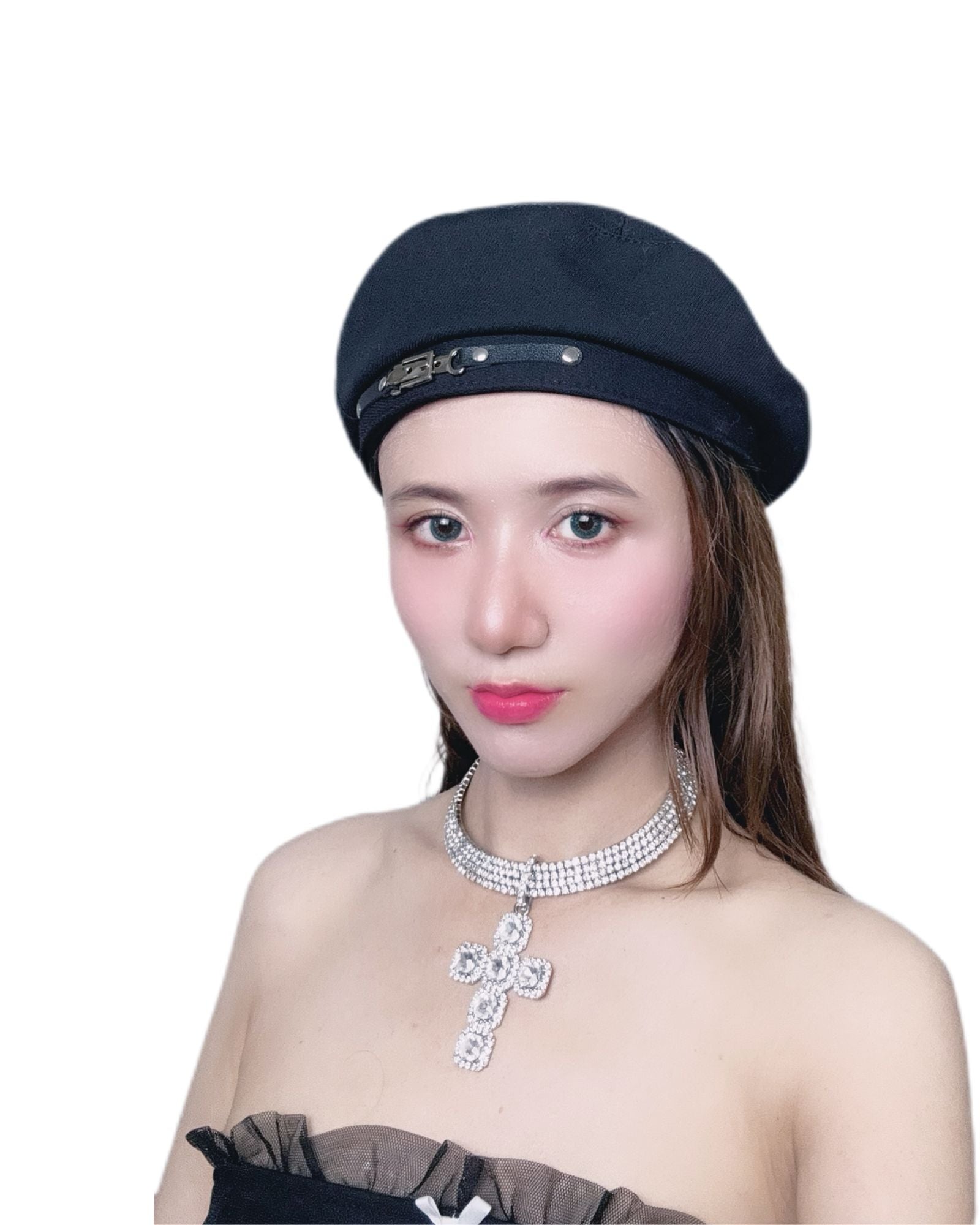 Divine Aura Cross Choker with stylish and elegant design