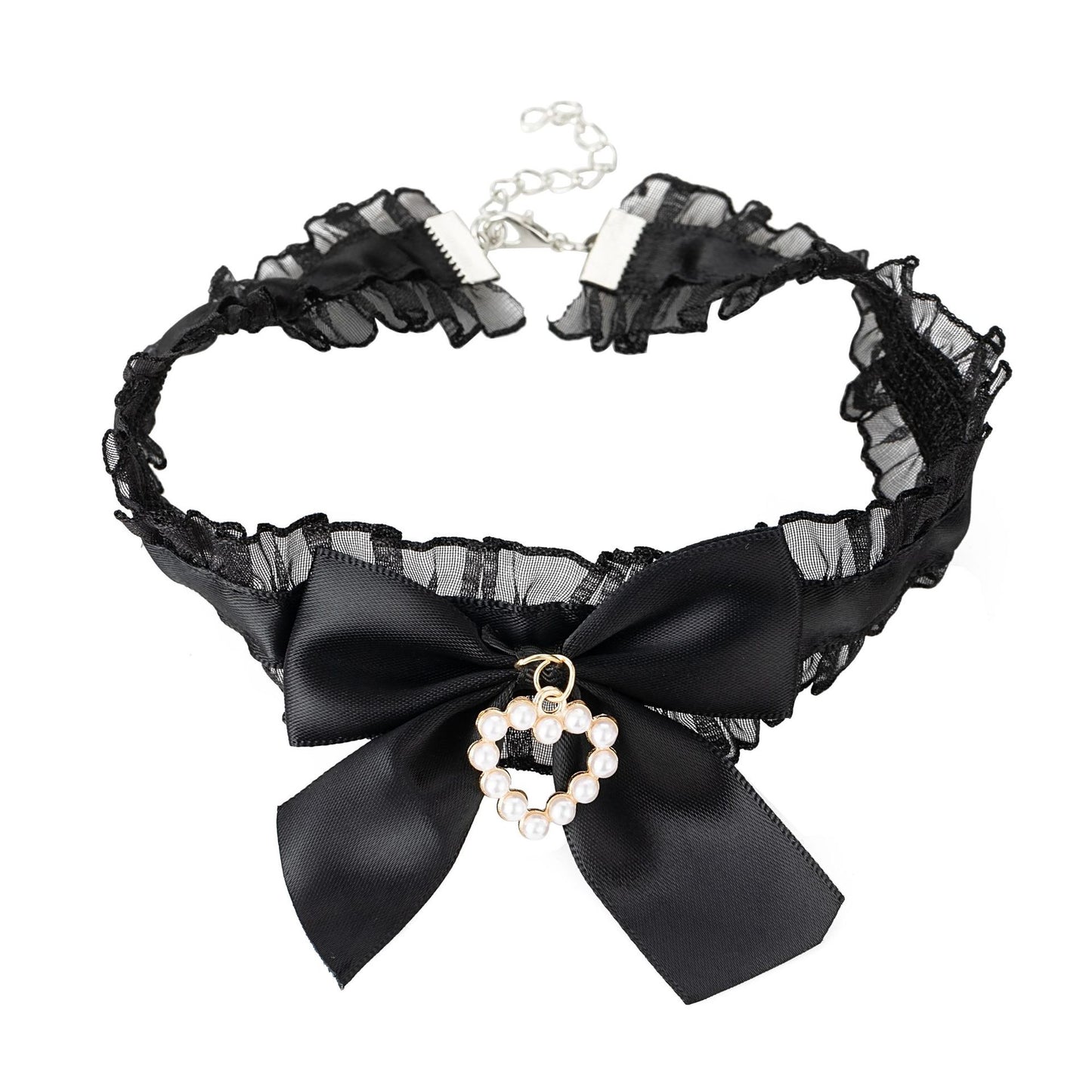 Nocturne Pearl Heart Choker