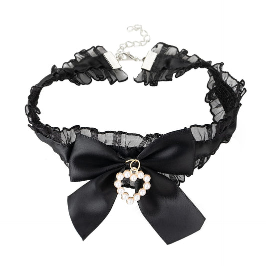 Nocturne Pearl Heart Choker
