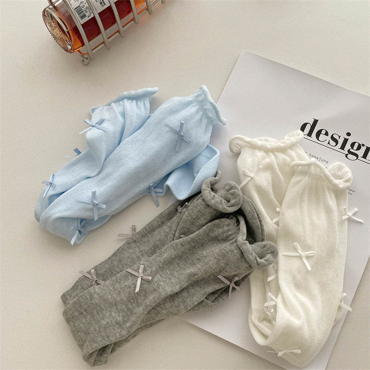 Dainty Ribbon Socks - Blanc White