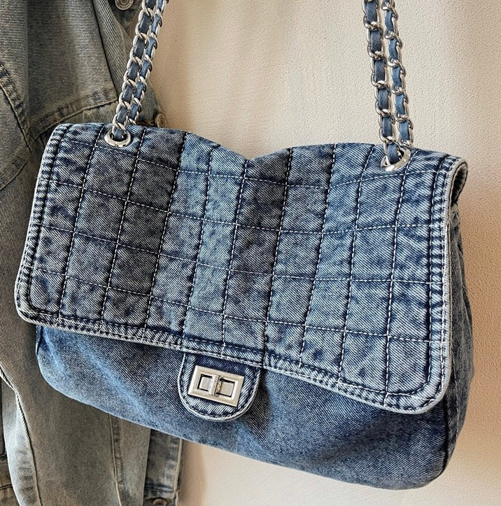 Denim Chic Chain Bag