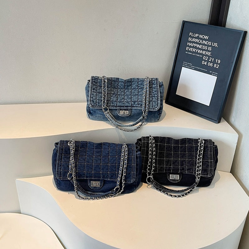 Denim Chic Chain Bag