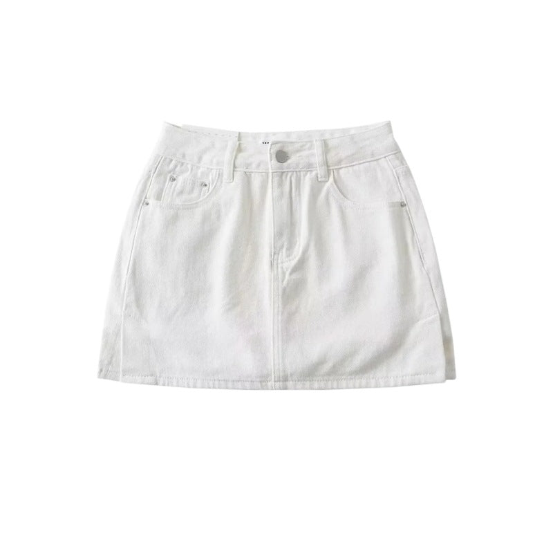 Classic Denim Skirt (with Shorts Inside)