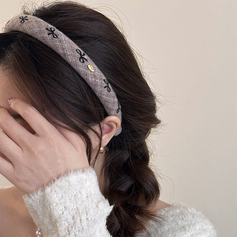 Heritage Ribbon Headband - Milk Tea Beige