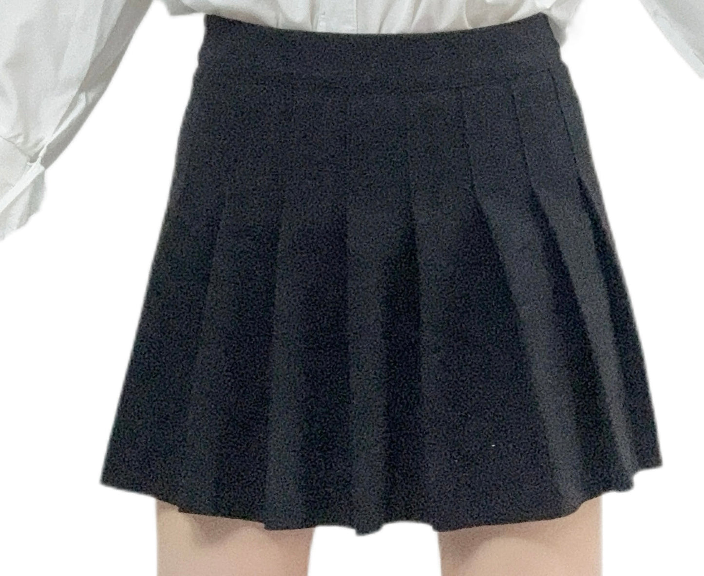 "Black Ivy League Skirt with built-in shorts"