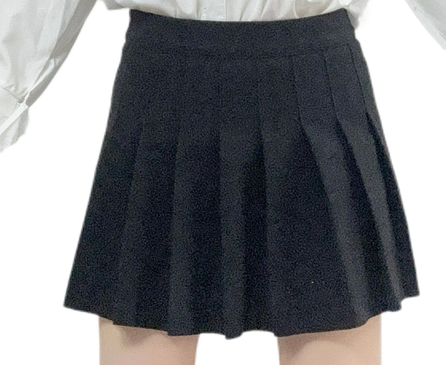 "Black Ivy League Skirt with built-in shorts"