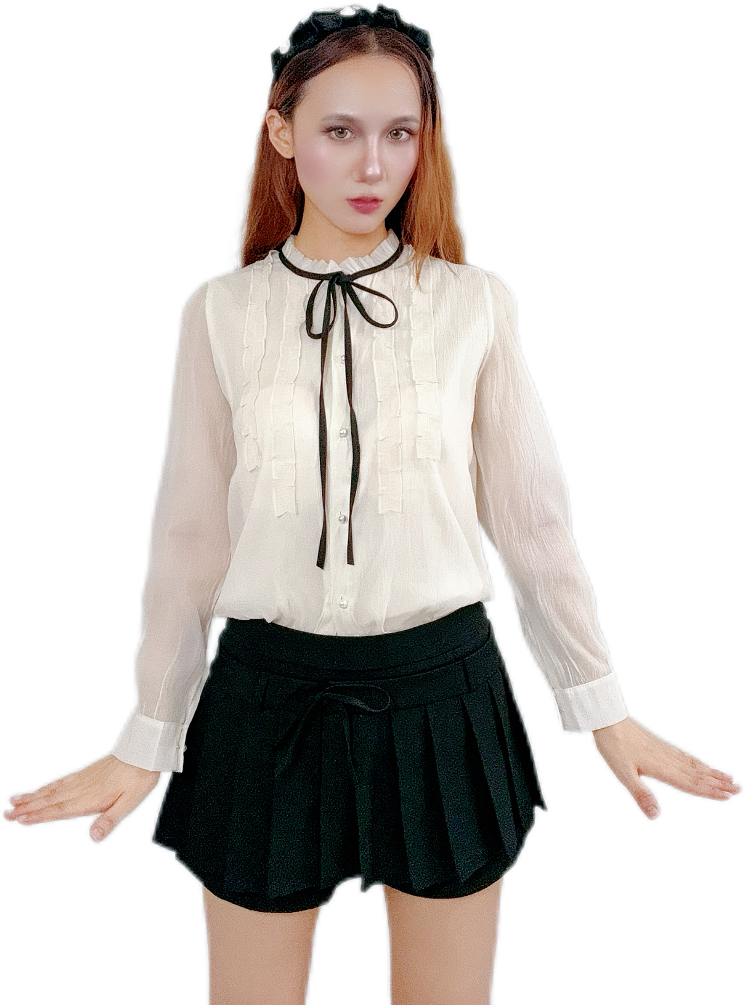 "Royal Grace Bow Tie Shirt with majestic bow tie"