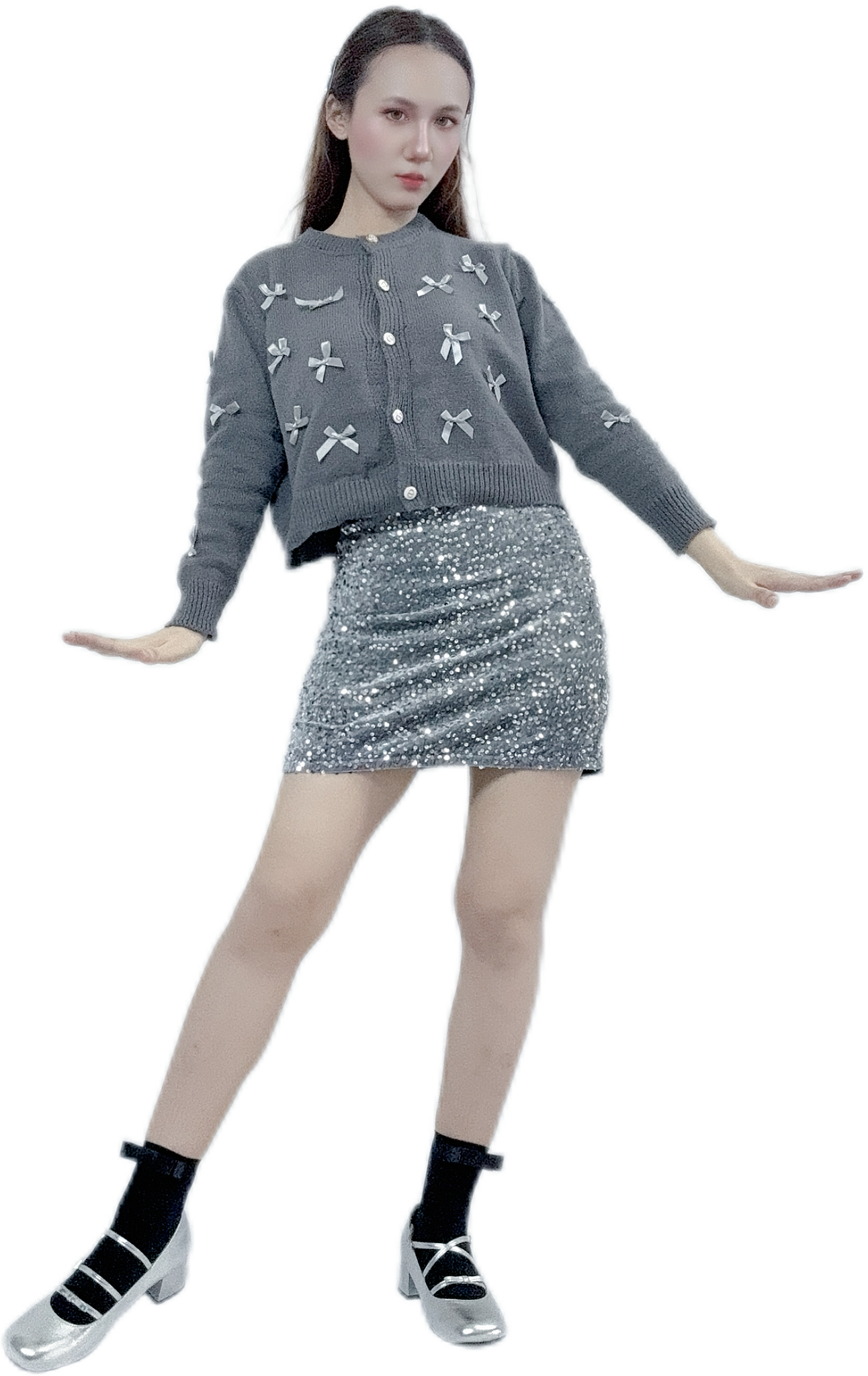 Glitter Disco Skirt (with Shorts Inside)
