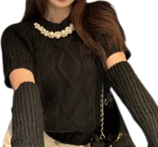 Marjorie Pearl Embellished Knit Top