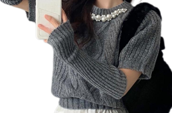 Marjorie Pearl Embellished Knit Top