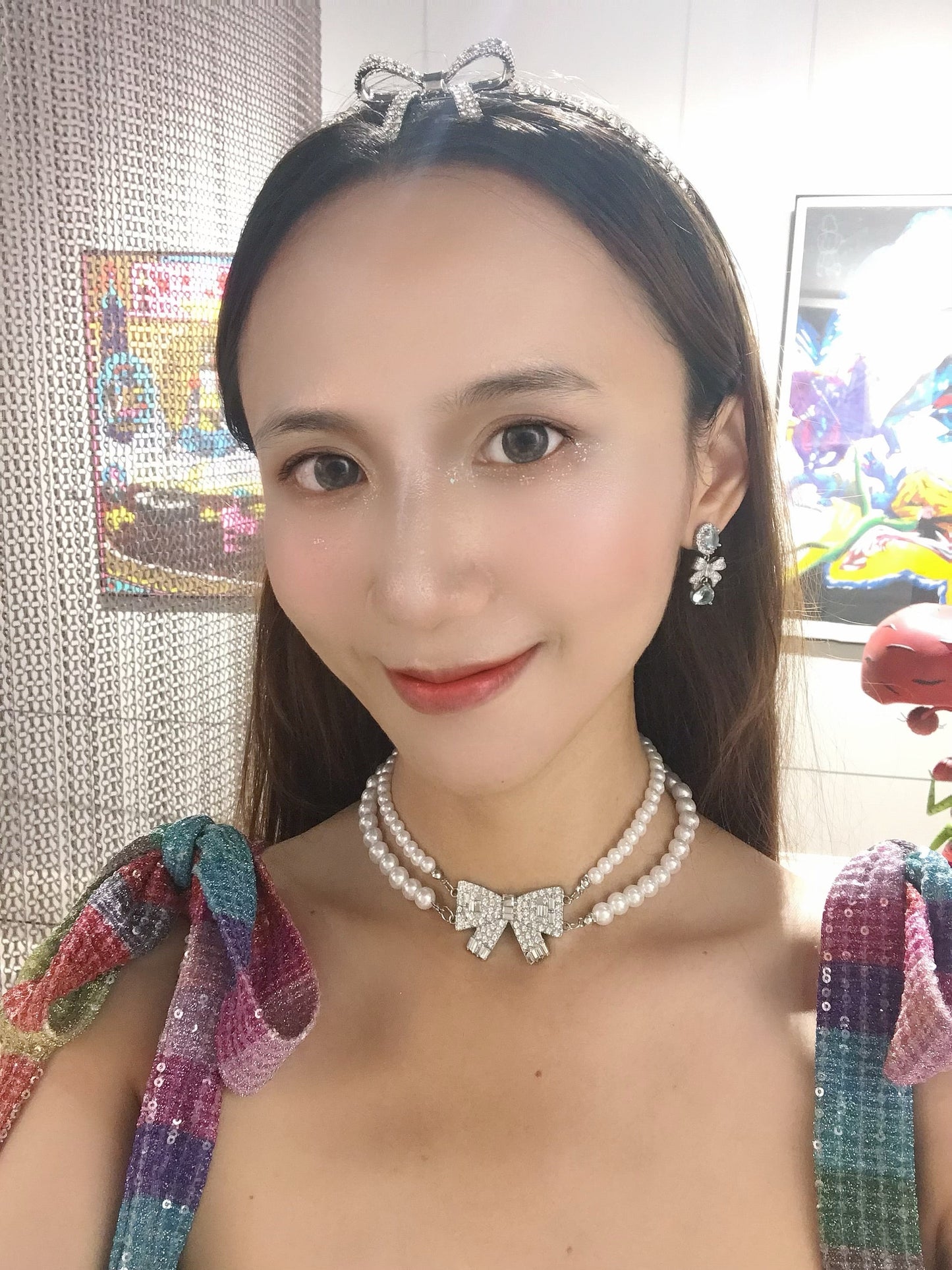 Selene’s Elegant Bow Pearl Duo