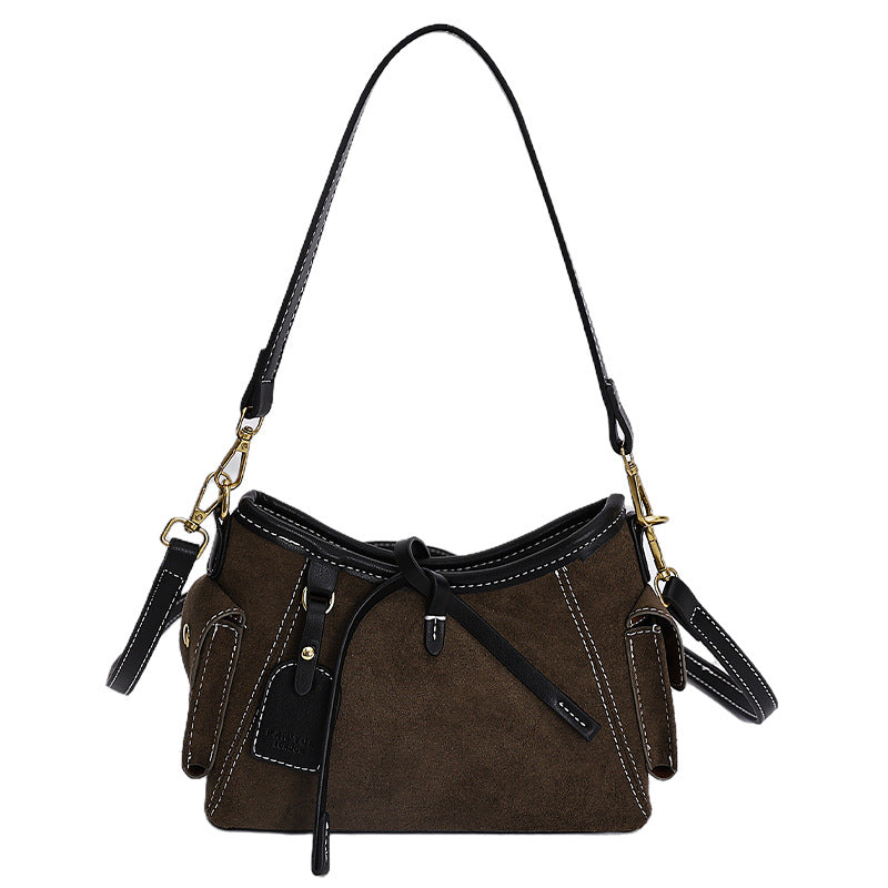 Louvre Suede Satchel