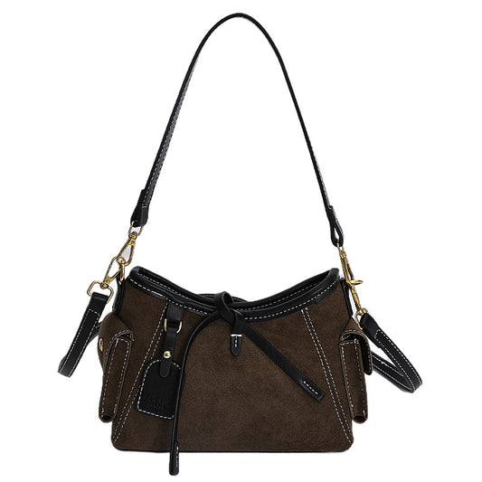 Louvre Suede Satchel