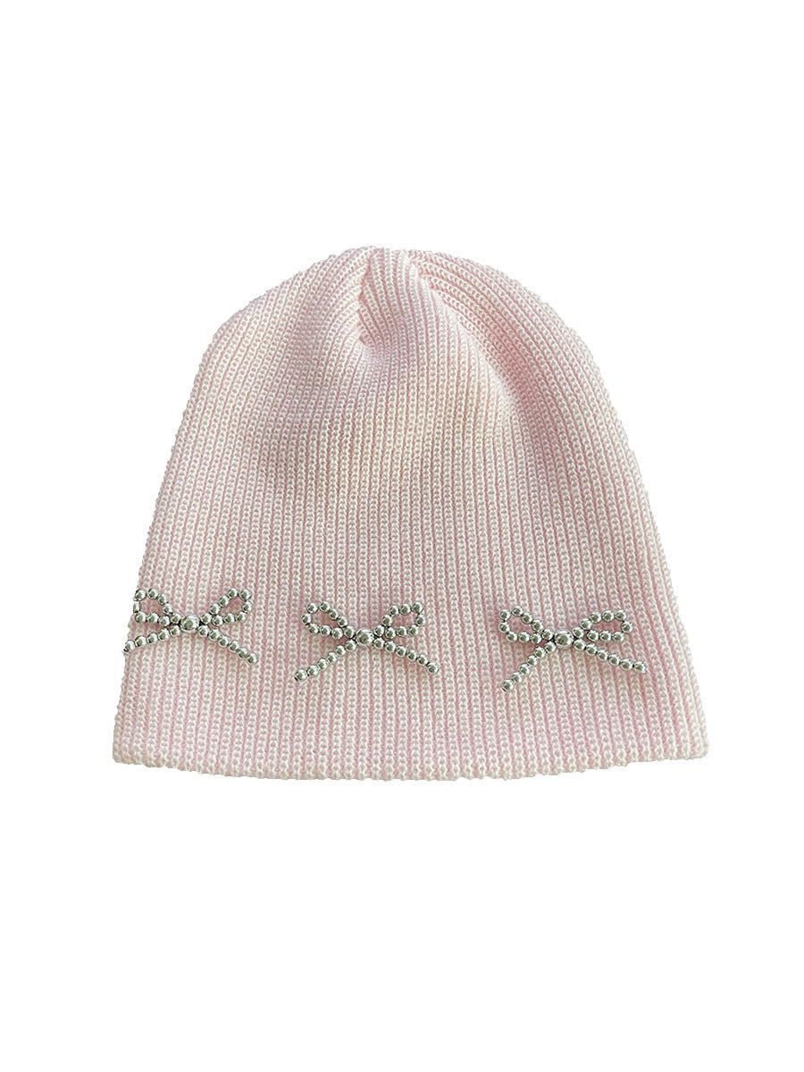 Metallic Ribbons Knit Beanie