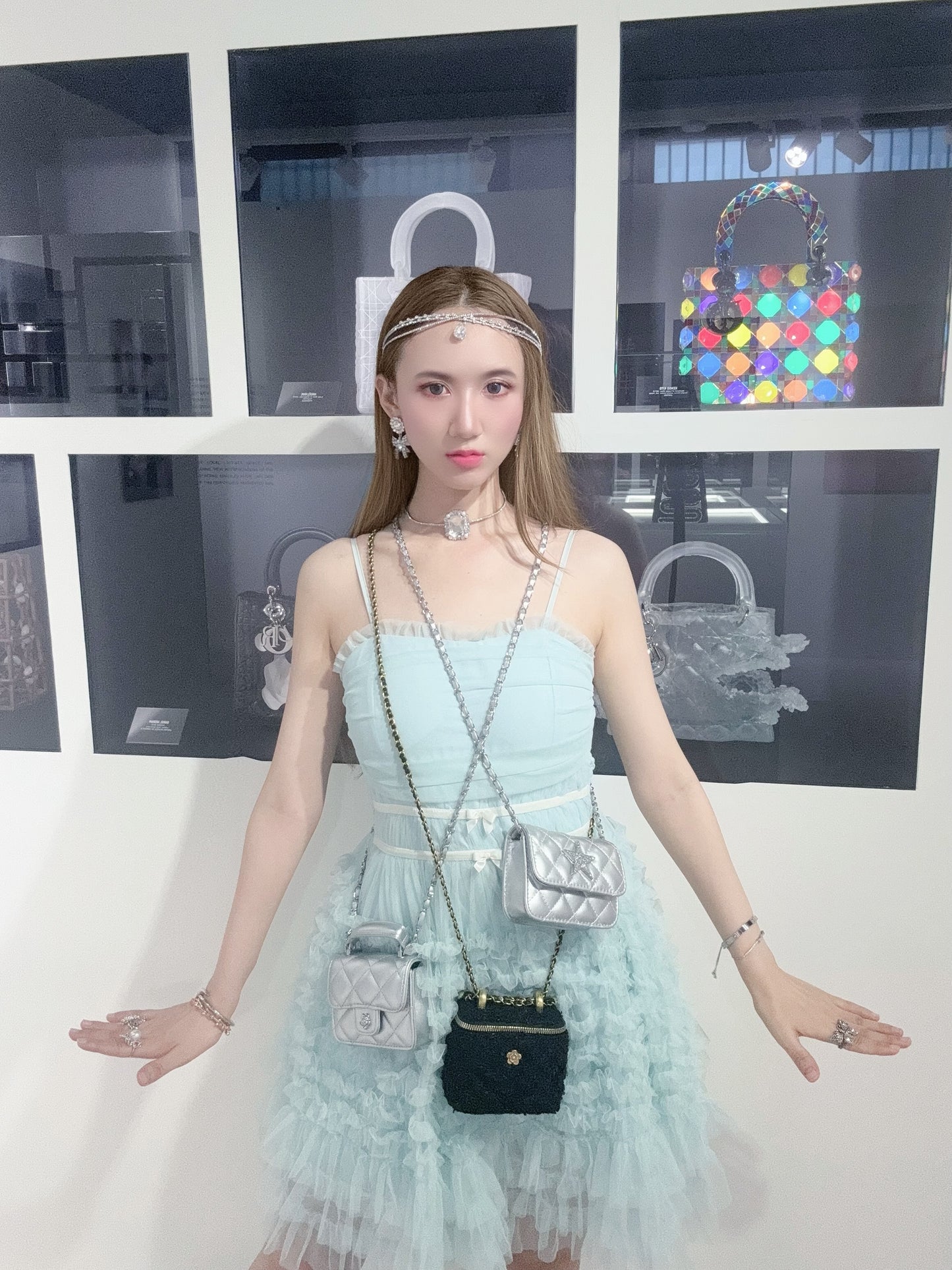 Camellia Tweed Vanity Case