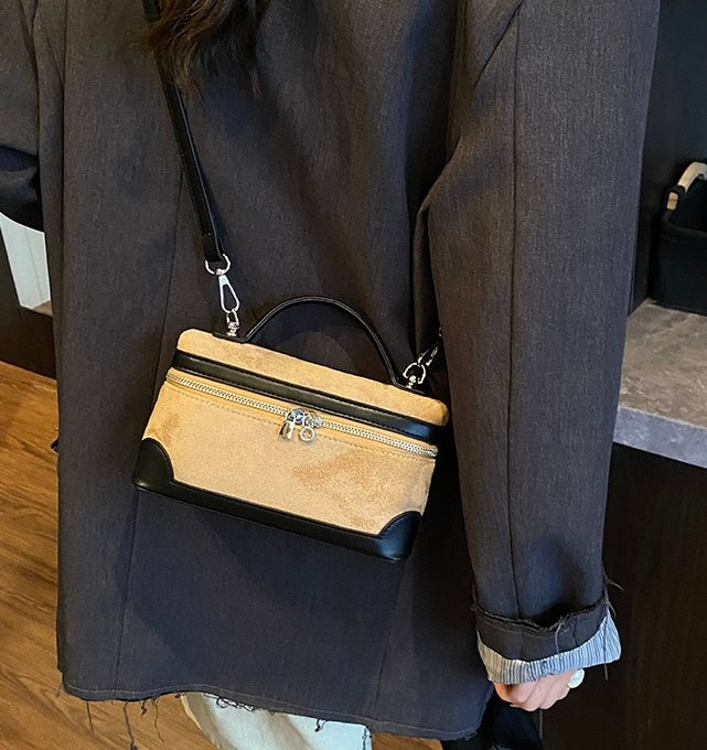 London Pocket Suede Bag