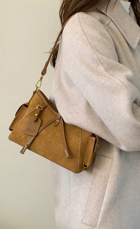 Louvre Suede Satchel