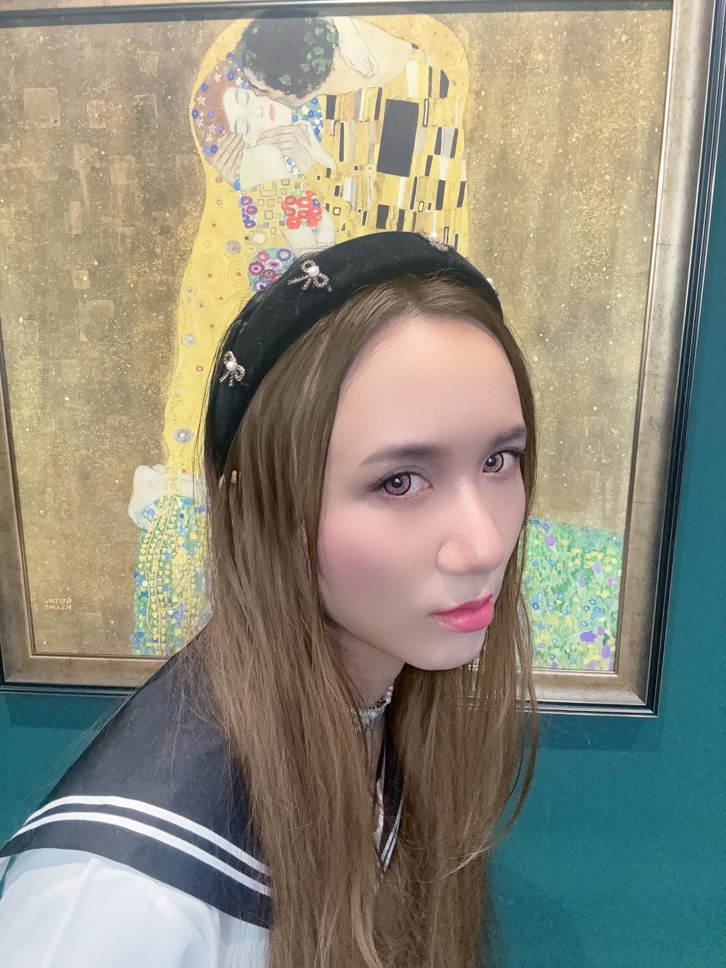 Noir Diamond Ribbons Headband