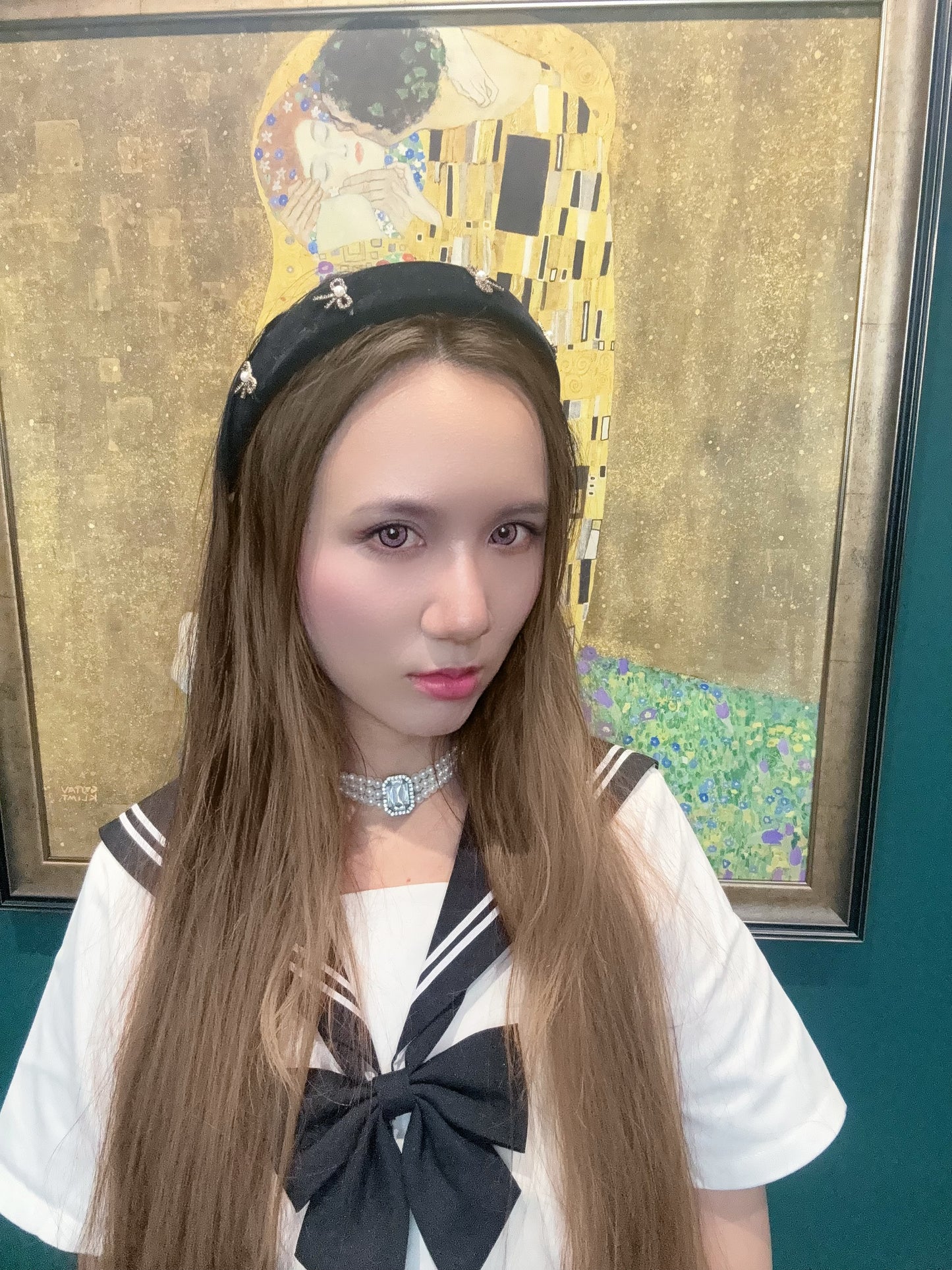 Noir Diamond Ribbons Headband