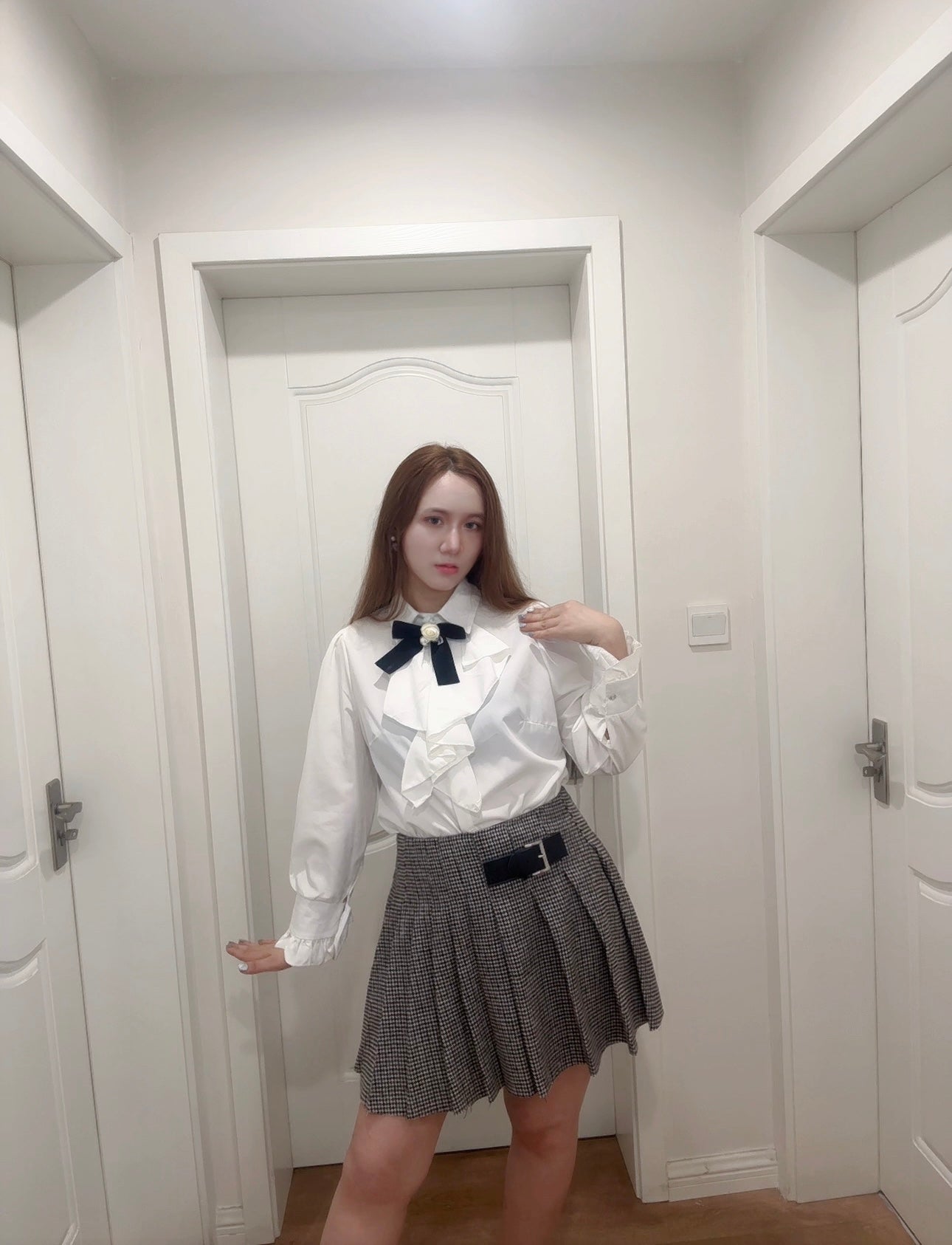 Rose Pearl Bow Shirt