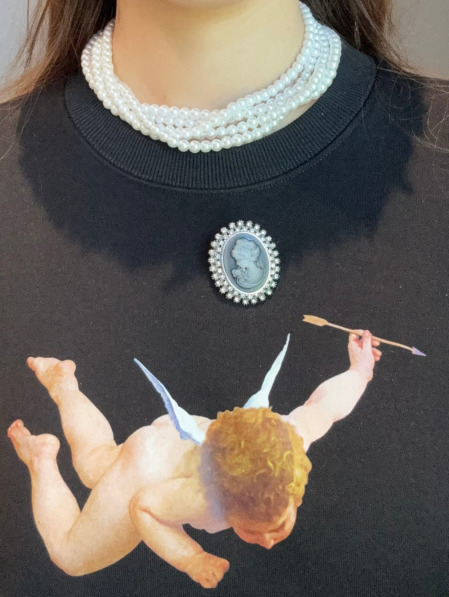 Vintage Portrait Brooch