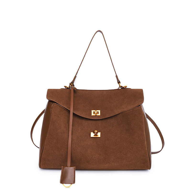 Modern Knight Suede Tote Bag