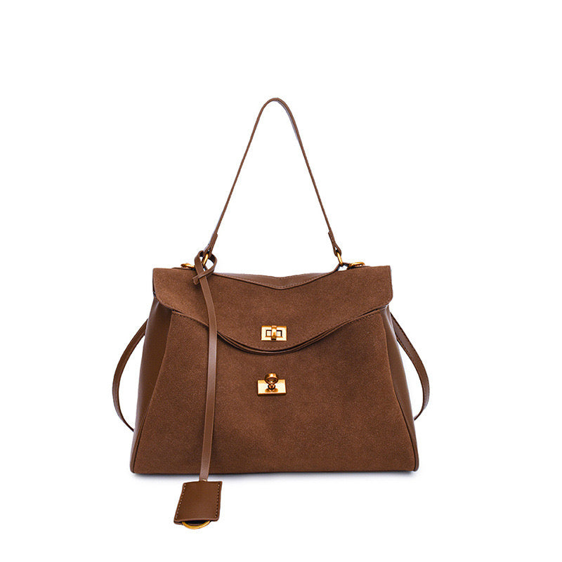 Modern Knight Suede Tote Bag