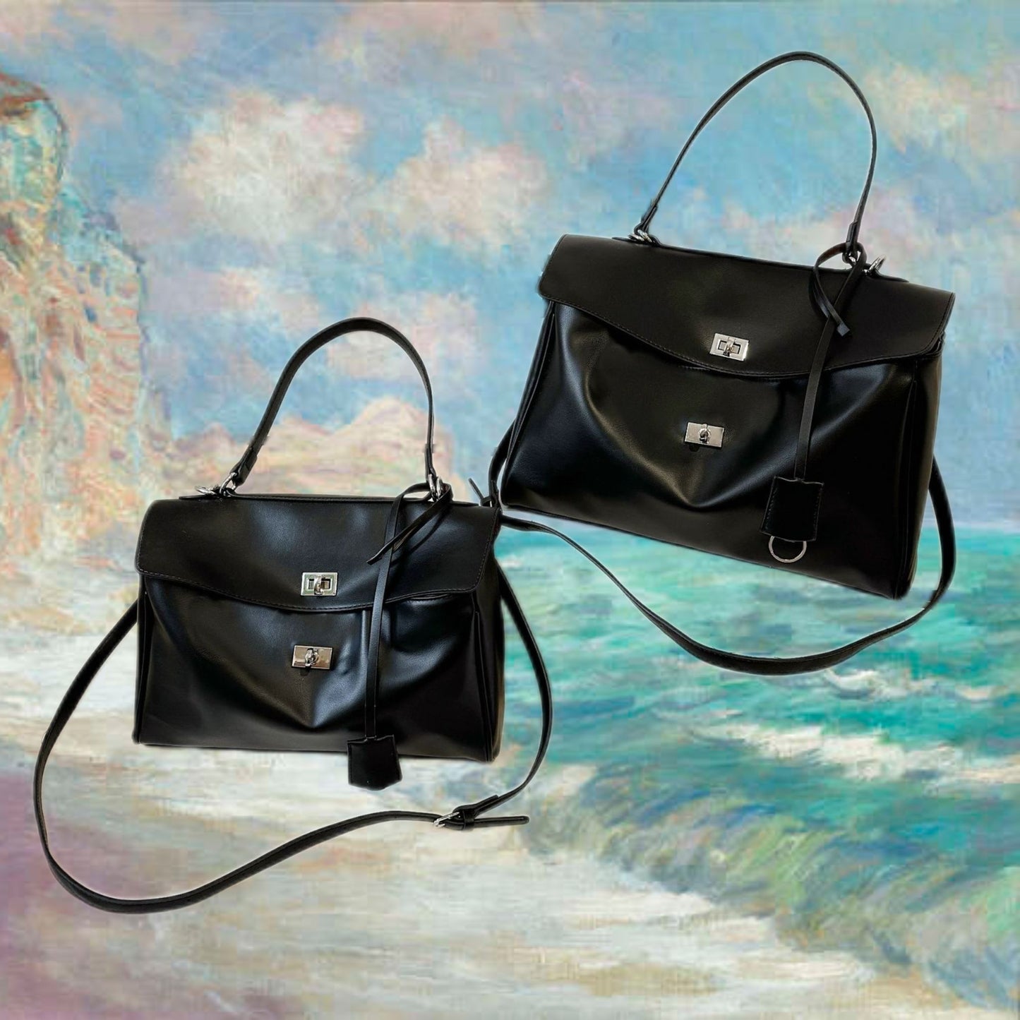 Modern Knight Tote Bag - Silver Spark Buckle