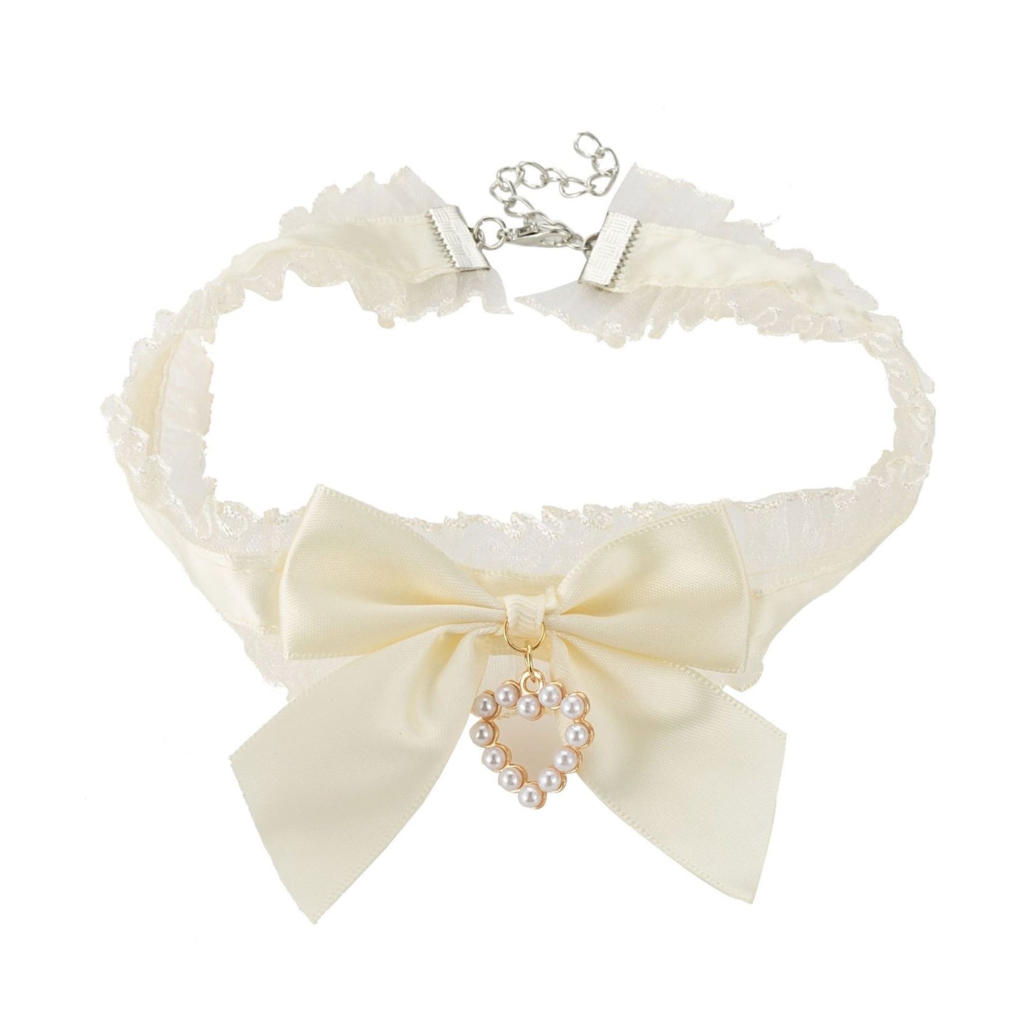 Nocturne Pearl Heart Choker