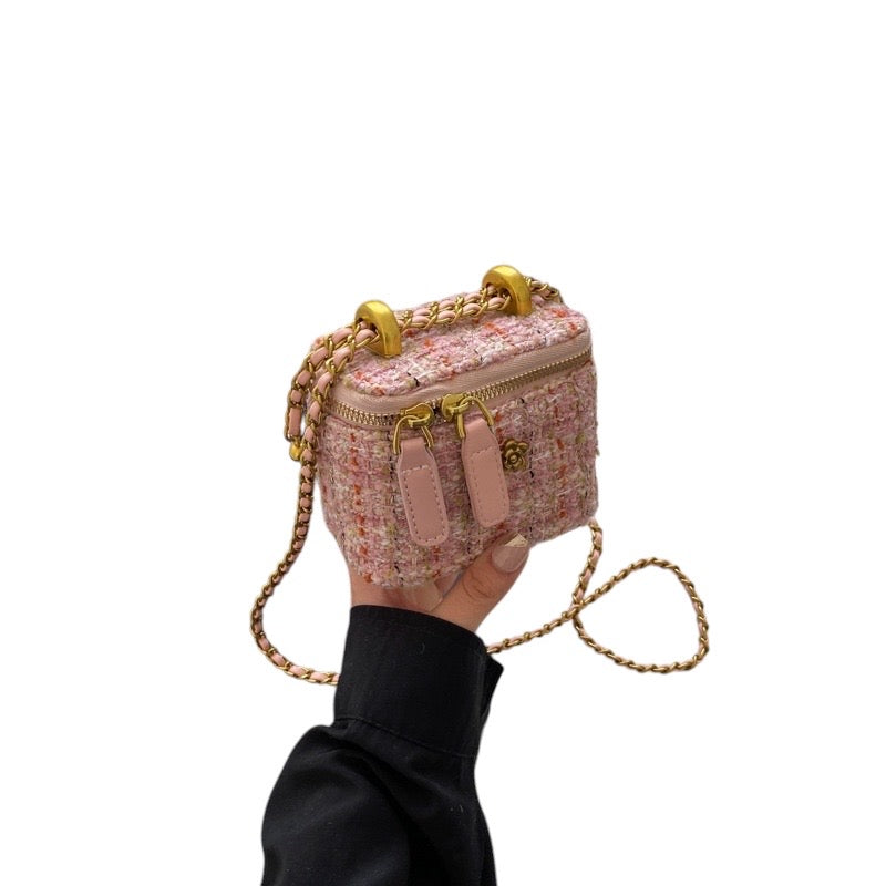 Camellia Tweed Vanity Case