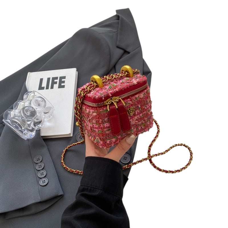 Camellia Tweed Vanity Case