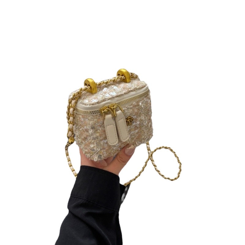 Camellia Tweed Vanity Case