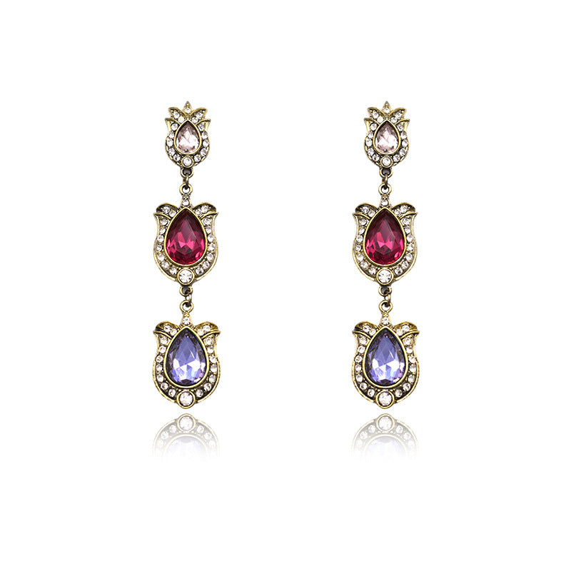 Prismatic Tulips Jewel Earrings