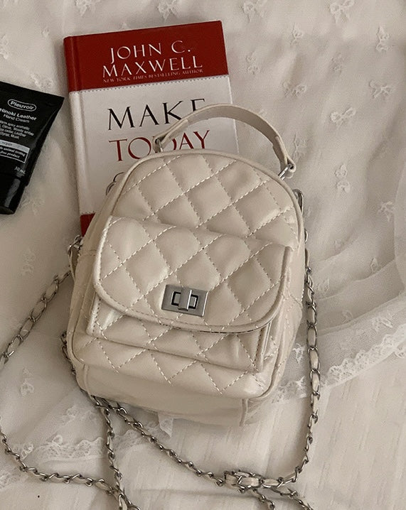 Parisian Street Mini Backpack - Blanc White