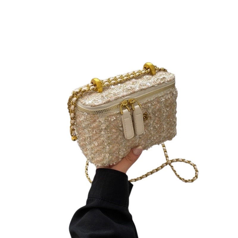 Camellia Tweed Vanity Case