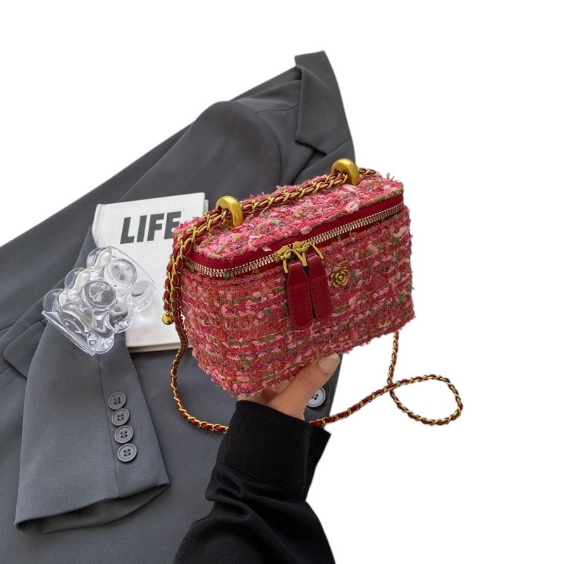 Camellia Tweed Vanity Case