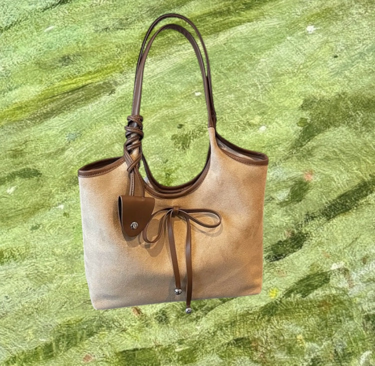 Zurich Ribbon Suede Tote