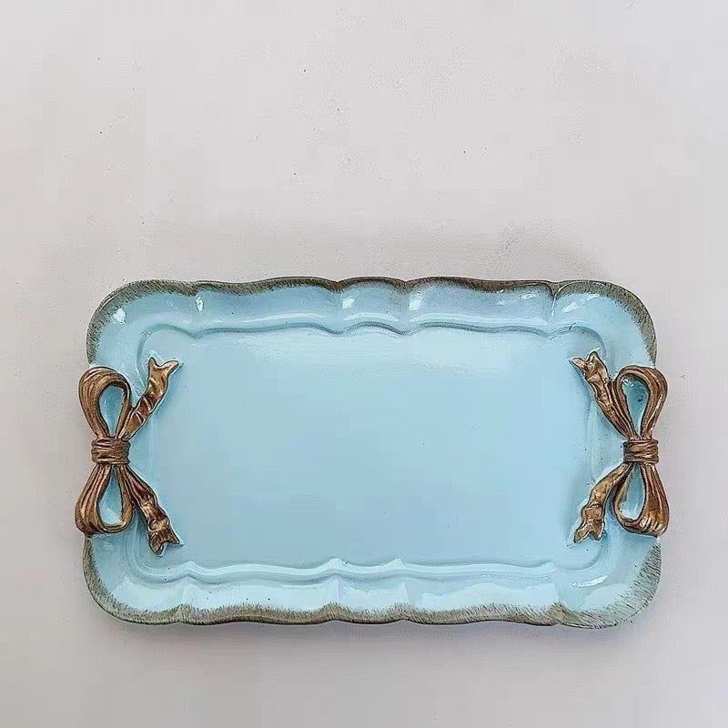 Rococo Ribbon Ceramic Plate
