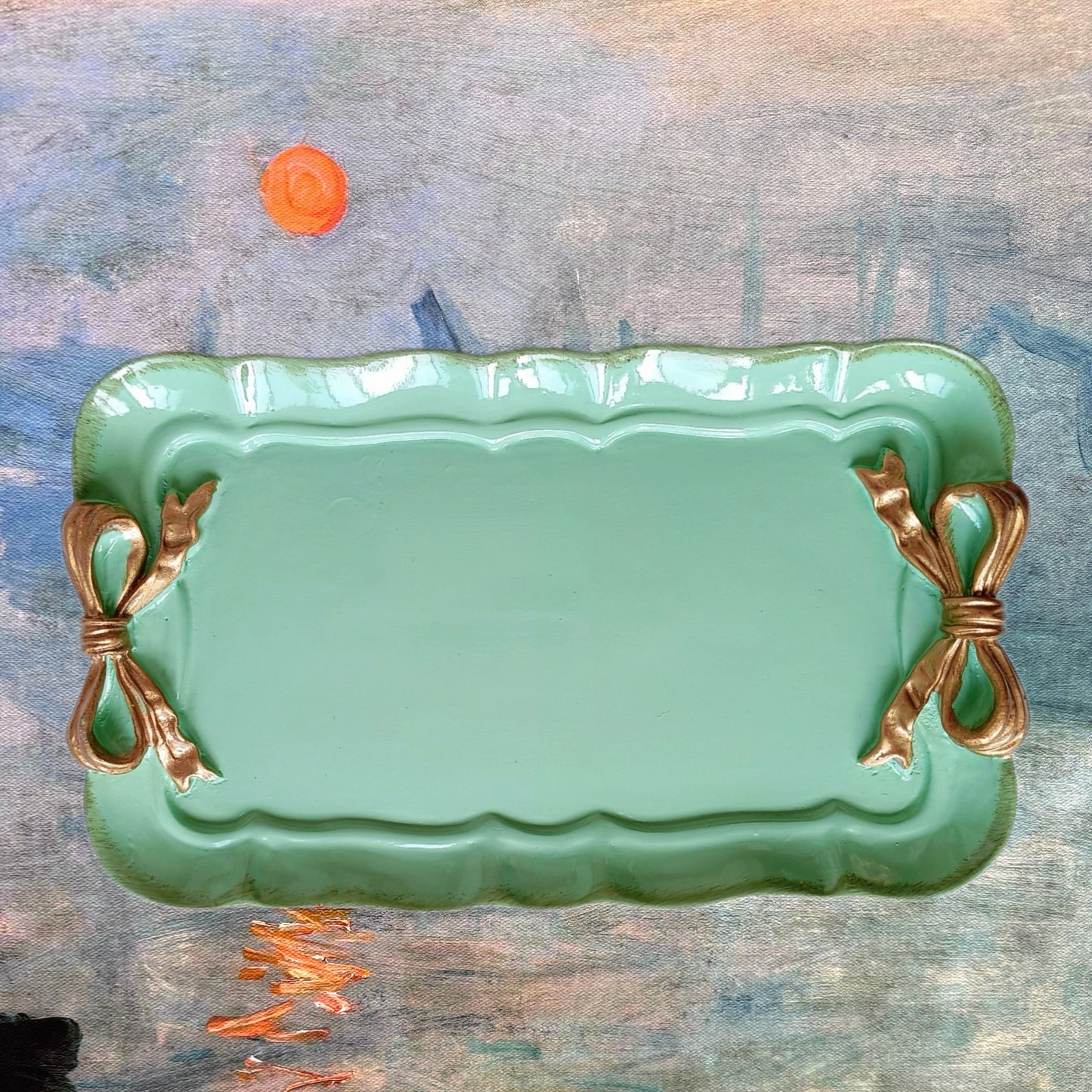 Rococo Ribbon Ceramic Plate