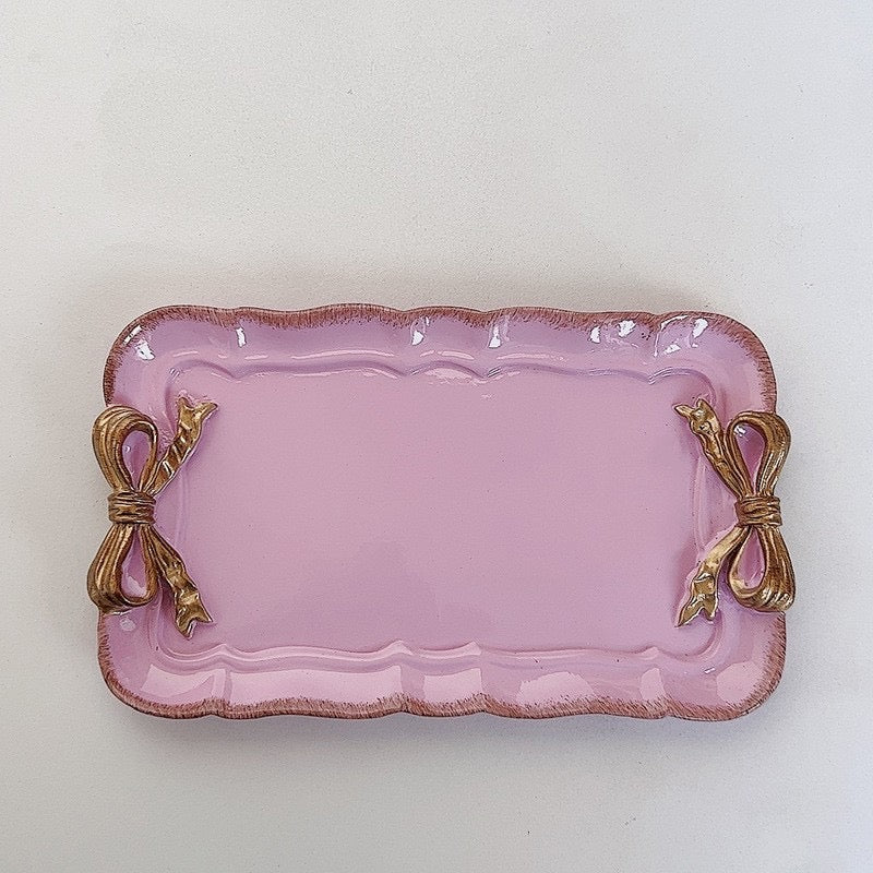 Rococo Ribbon Ceramic Plate