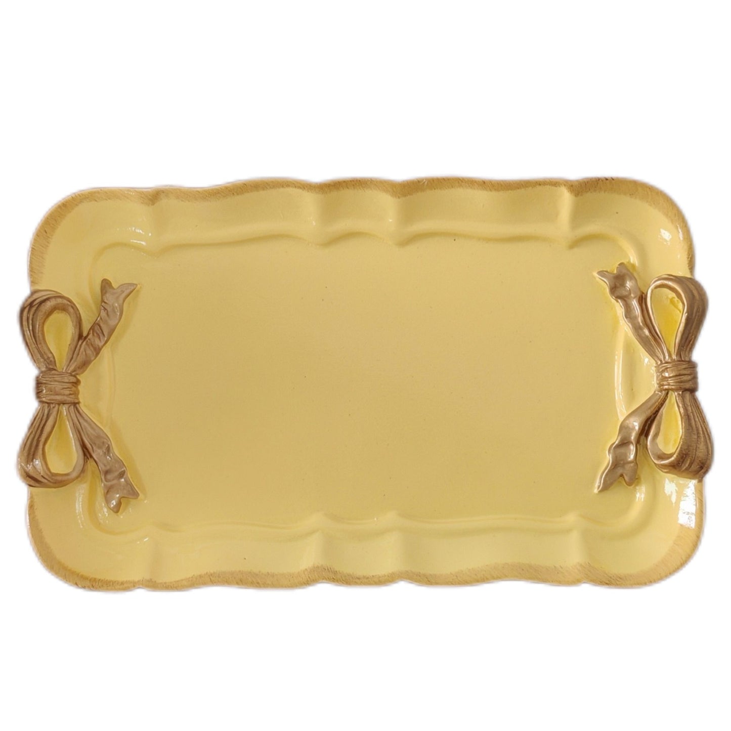 Rococo Ribbon Ceramic Plate