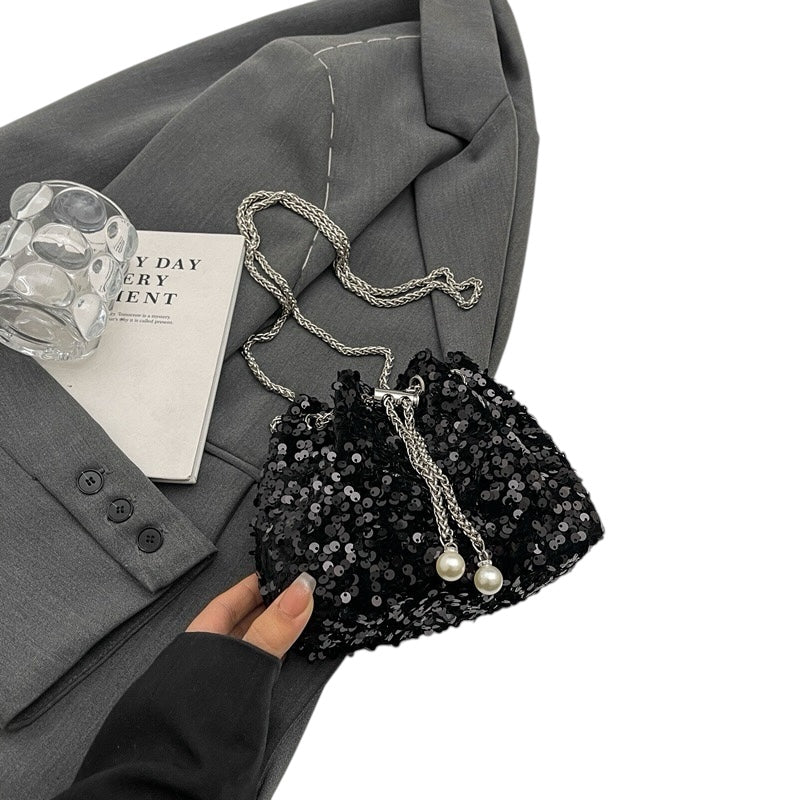 Sequin Glimmer Bucket Bag