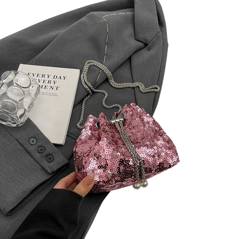 Sequin Glimmer Bucket Bag