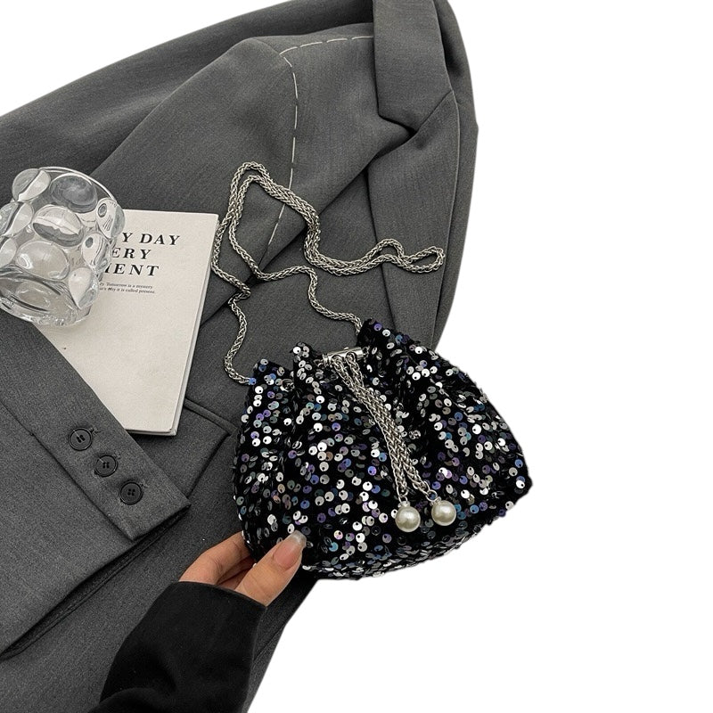 Sequin Glimmer Bucket Bag