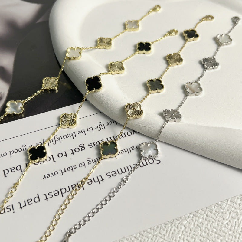 Signature Parisian Clover Bracelet – Midnight Black