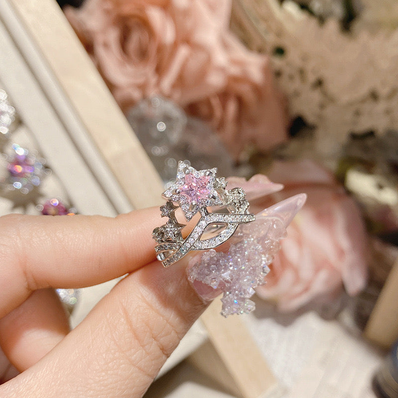 Starlit Crown Ring