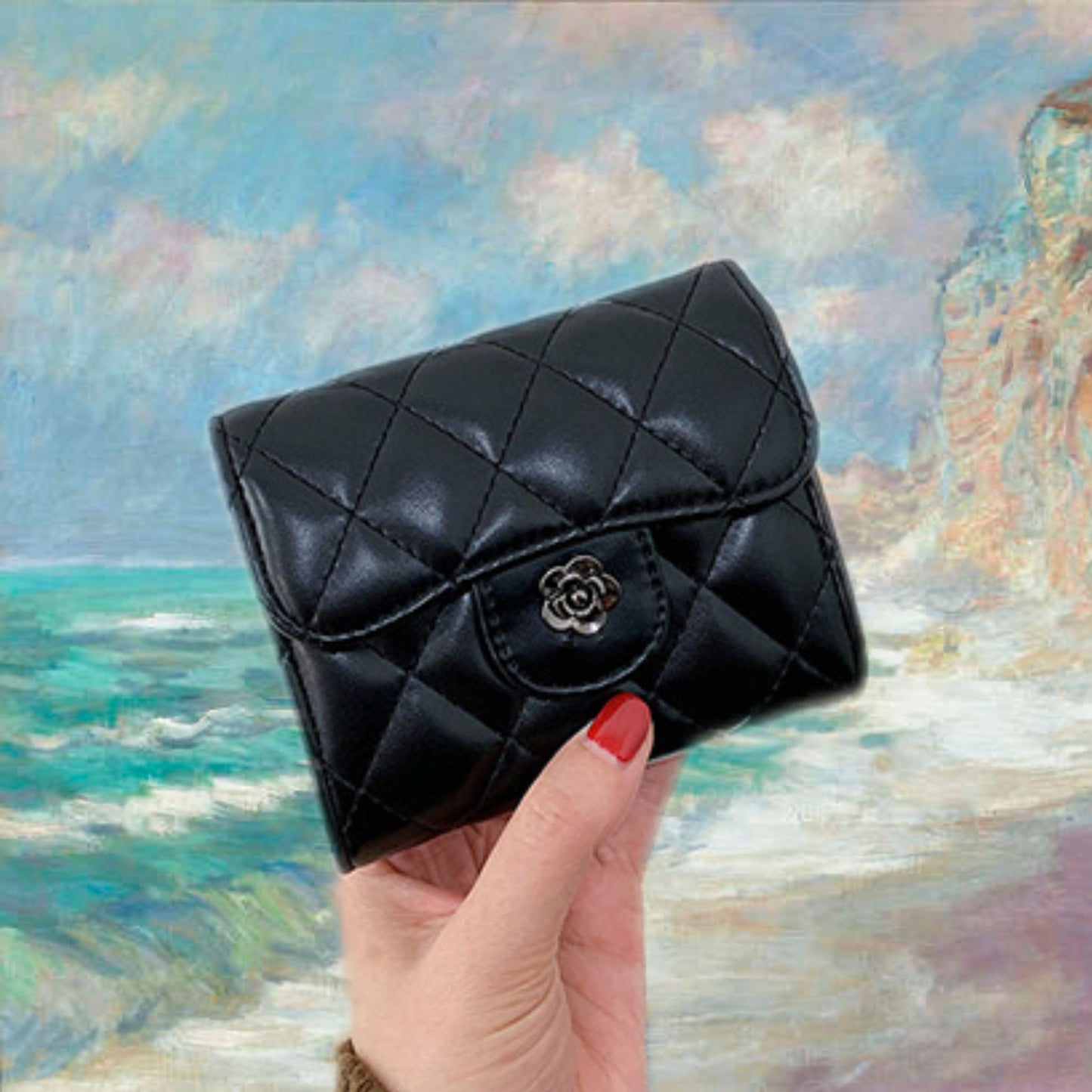 Timeless Camellia Flap Wallet